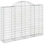 vidaXL Cesto Gabbione ad Arco 200x30x140/160 cm Ferro Zincato vidaXL Cesto Gabbione ad Arco 200x30x140/160 cm Ferro Zincato