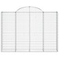 vidaXL Cesto Gabbione ad Arco 200x30x140/160 cm Ferro Zincato vidaXL Cesto Gabbione ad Arco 200x30x140/160 cm Ferro Zincato