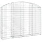 vidaXL Cesto Gabbione ad Arco 200x30x140/160 cm Ferro Zincato