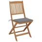 Sedie da Giardino Pieghevoli 6 pz con Cuscini Massello Acacia Sedie da Giardino Pieghevoli 6 pz con Cuscini Massello Acacia