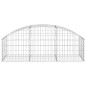 vidaXL Cesto Gabbione ad Arco 150x50x40/60 cm Ferro Zincato vidaXL Cesto Gabbione ad Arco 150x50x40/60 cm Ferro Zincato