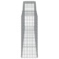 vidaXL Cesto Gabbione ad Arco 400x50x120/140 cm Ferro Zincato vidaXL Cesto Gabbione ad Arco 400x50x120/140 cm Ferro Zincato