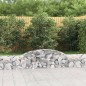 vidaXL Cesto Gabbione ad Arco 300x30x40/60 cm Ferro Zincato vidaXL Cesto Gabbione ad Arco 300x30x40/60 cm Ferro Zincato