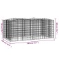 vidaXL Gabbione ad Arco con Letto Rialzato 200x100x100cm Ferro Zincato vidaXL Gabbione ad Arco con Letto Rialzato 200x100x100cm Ferro Zincato