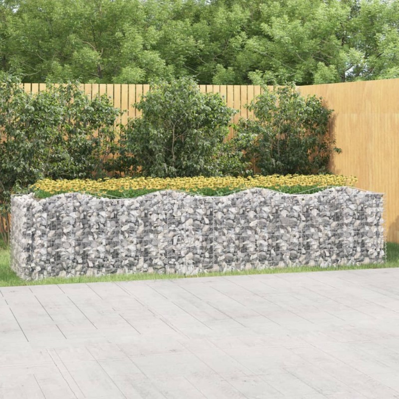 vidaXL Gabbione ad Arco con Letto Rialzato 400x100x100cm Ferro Zincato vidaXL Gabbione ad Arco con Letto Rialzato 400x100x100cm Ferro Zincato