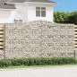 vidaXL Cesto Gabbione ad Arco 400x50x220/240 cm Ferro Zincato vidaXL Cesto Gabbione ad Arco 400x50x220/240 cm Ferro Zincato