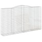 vidaXL Cesto Gabbione ad Arco 400x50x220/240 cm Ferro Zincato vidaXL Cesto Gabbione ad Arco 400x50x220/240 cm Ferro Zincato
