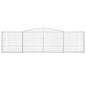 vidaXL Cesto Gabbione ad Arco 400x30x100/120 cm Ferro Zincato vidaXL Cesto Gabbione ad Arco 400x30x100/120 cm Ferro Zincato