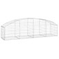 vidaXL Cesto Gabbione ad Arco 200x50x40/60 cm Ferro Zincato vidaXL Cesto Gabbione ad Arco 200x50x40/60 cm Ferro Zincato