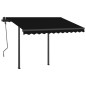 Tenda da Sole Retrattile Manuale con LED 3,5x2,5m Antracite Tenda da Sole Retrattile Manuale con LED 3,5x2,5m Antracite