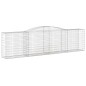 vidaXL Cesto Gabbione ad Arco 400x50x100/120 cm Ferro Zincato vidaXL Cesto Gabbione ad Arco 400x50x100/120 cm Ferro Zincato