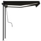 Tenda da Sole Retrattile Manuale con LED 3,5x2,5m Antracite Tenda da Sole Retrattile Manuale con LED 3,5x2,5m Antracite