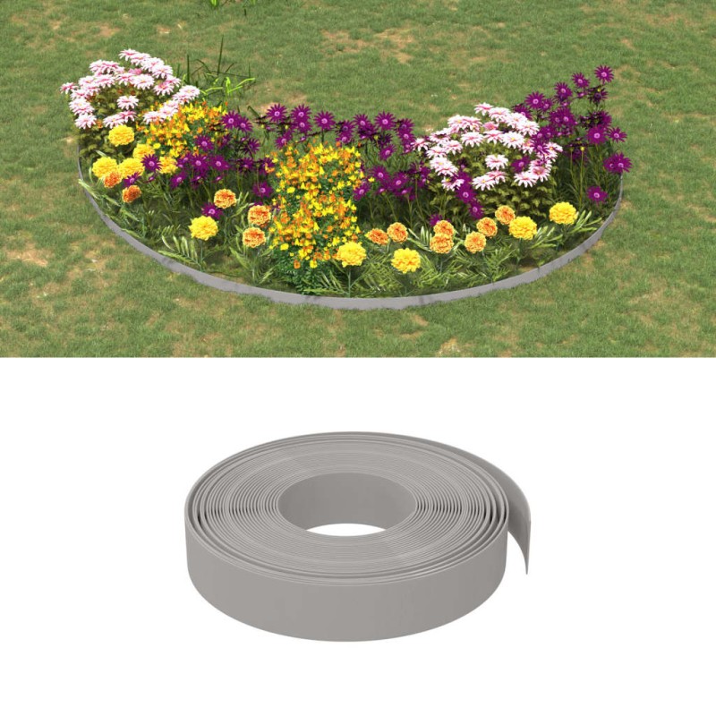 vidaXL Bordatura da Giardino Grigia 10 m 10 cm in Polietilene vidaXL Bordatura da Giardino Grigia 10 m 10 cm in Polietilene