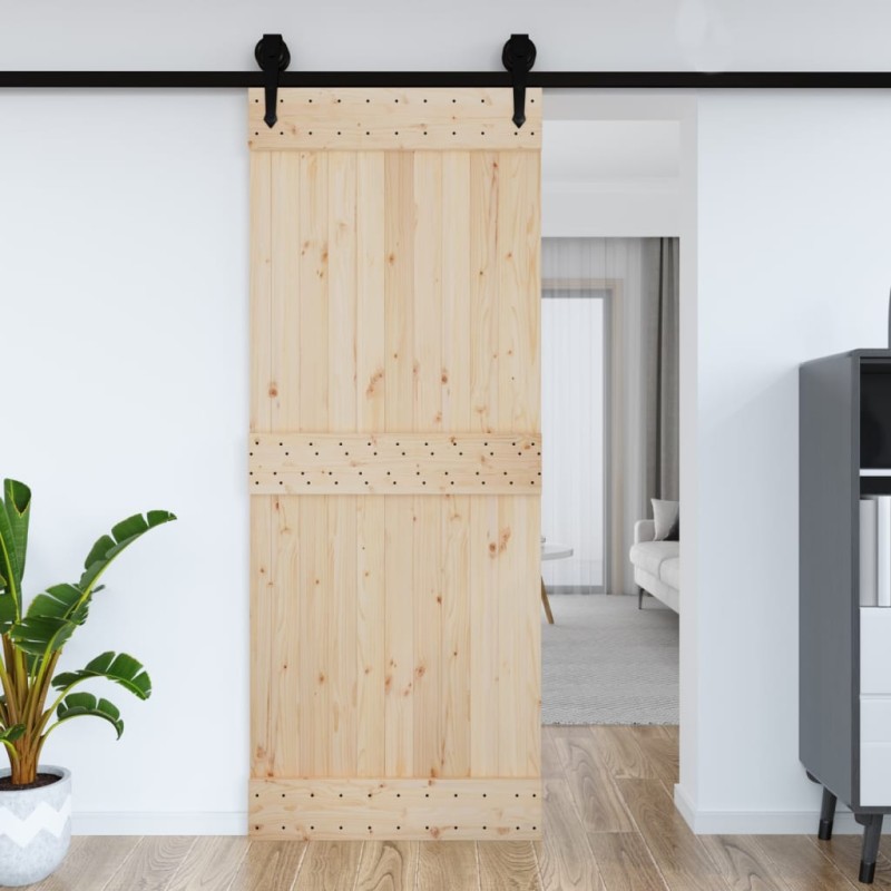 vidaXL Porta 90x210 cm in Legno Massello di Pino