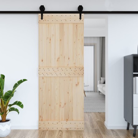 vidaXL Porta 90x210 cm in Legno Massello di Pino