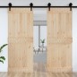 vidaXL Porta 90x210 cm in Legno Massello di Pino