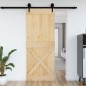 vidaXL Porta 90x210 cm in Legno Massello di Pino
