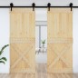 vidaXL Porta 90x210 cm in Legno Massello di Pino