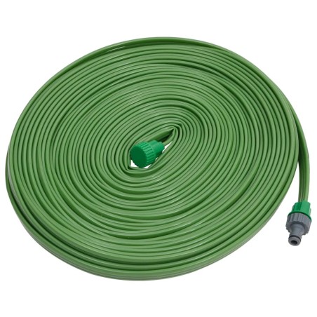 vidaXL Tubo di Irrigazione 3 Tubi Verde 7,5 m PVC