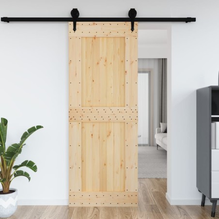 vidaXL Porta 85x210 cm in Legno Massello di Pino