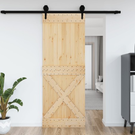 vidaXL Porta 85x210 cm in Legno Massello di Pino