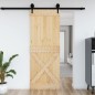 vidaXL Porta 85x210 cm in Legno Massello di Pino