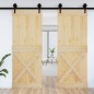 vidaXL Porta 85x210 cm in Legno Massello di Pino