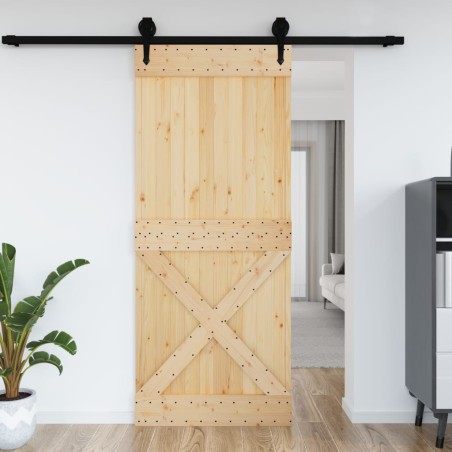 vidaXL Porta 95x210 cm in Legno Massello di Pino