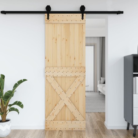 vidaXL Porta 80x210 cm in Legno Massello di Pino
