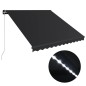 Tenda da Sole Retrattile Manuale con LED 350x250 cm Antracite Tenda da Sole Retrattile Manuale con LED 350x250 cm Antracite