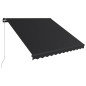Tenda da Sole Retrattile Manuale con LED 350x250 cm Antracite Tenda da Sole Retrattile Manuale con LED 350x250 cm Antracite