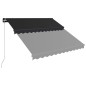 Tenda da Sole Retrattile Manuale con LED 350x250 cm Antracite Tenda da Sole Retrattile Manuale con LED 350x250 cm Antracite