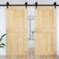 vidaXL Porta 100x210 cm in Legno Massello di Pino