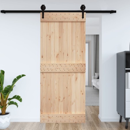 vidaXL Porta 95x210 cm in Legno Massello di Pino