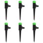 vidaXL Irrigatori Rotanti 6 pz Verdi e Neri 3x6x19,5 cm ABS e PP vidaXL Irrigatori Rotanti 6 pz Verdi e Neri 3x6x19,5 cm ABS e PP