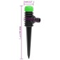 vidaXL Irrigatori Rotanti 6 pz Verdi e Neri 3x6x19,5 cm ABS e PP vidaXL Irrigatori Rotanti 6 pz Verdi e Neri 3x6x19,5 cm ABS e PP