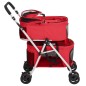 vidaXL Passeggino Cani Pieghevole 2 Livelli Rosso 83x48x97cm Tessuto vidaXL Passeggino Cani Pieghevole 2 Livelli Rosso 83x48x97cm Tessuto