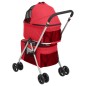 vidaXL Passeggino Cani Pieghevole 2 Livelli Rosso 83x48x97cm Tessuto vidaXL Passeggino Cani Pieghevole 2 Livelli Rosso 83x48x97cm Tessuto