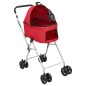 vidaXL Passeggino Cani Pieghevole 2 Livelli Rosso 83x48x97cm Tessuto vidaXL Passeggino Cani Pieghevole 2 Livelli Rosso 83x48x97cm Tessuto