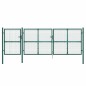vidaXL Cancello da Giardino in Rete Verde 400x175 cm Acciaio Zincato vidaXL Cancello da Giardino in Rete Verde 400x175 cm Acciaio Zincato