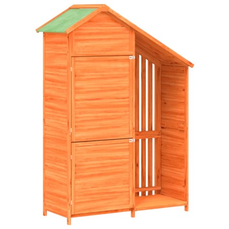 vidaXL Rimessa da Giardino Marrone 120x53,5x170 cm Legno Massello Pino