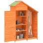 vidaXL Rimessa da Giardino Marrone 120x53,5x170 cm Legno Massello Pino vidaXL Rimessa da Giardino Marrone 120x53,5x170 cm Legno Massello Pino