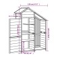 vidaXL Rimessa da Giardino Marrone 120x53,5x170 cm Legno Massello Pino vidaXL Rimessa da Giardino Marrone 120x53,5x170 cm Legno Massello Pino