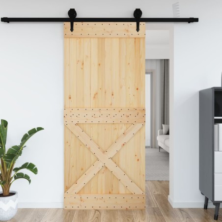 vidaXL Porta 100x210 cm in Legno Massello di Pino