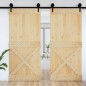 vidaXL Porta 100x210 cm in Legno Massello di Pino