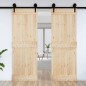 vidaXL Porta 80x210 cm in Legno Massello di Pino