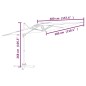 vidaXL Ombrellone a Sbalzo Doppio Piano Verde 400x300 cm