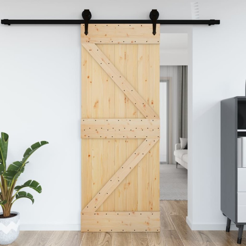 vidaXL Porta 95x210 cm in Legno Massello di Pino vidaXL Porta 95x210 cm in Legno Massello di Pino