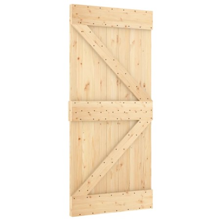 vidaXL Porta 95x210 cm in Legno Massello di Pino
