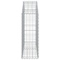 vidaXL Cesto Gabbione ad Arco 100x30x80/100 cm Ferro Zincato vidaXL Cesto Gabbione ad Arco 100x30x80/100 cm Ferro Zincato